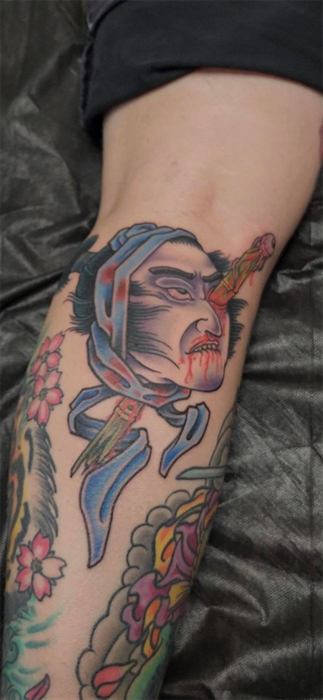 Japanese-style arm in colour